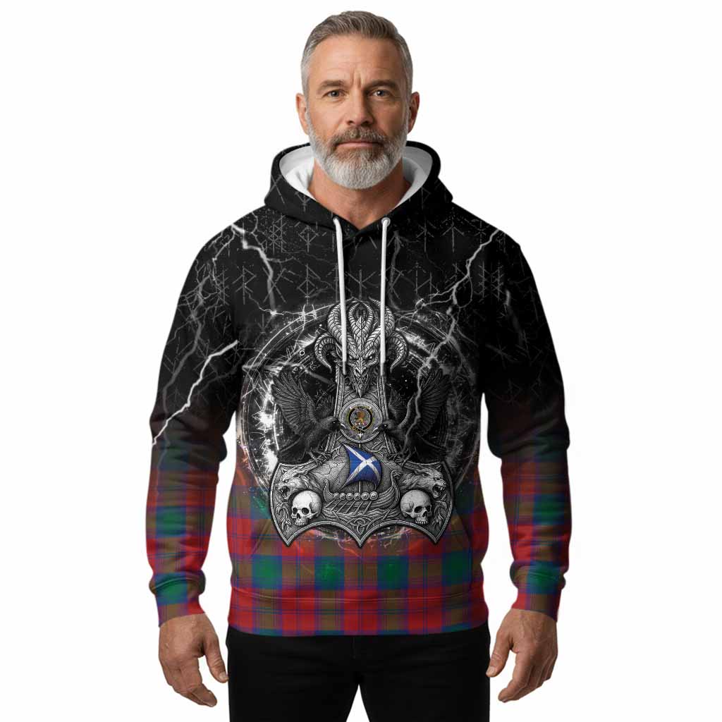 Fotheringham (Fotheringhame) Tartan Crest Hoodie Celtic Odin's Raven Legacy
