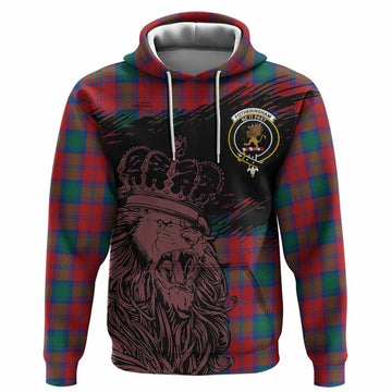 Fotheringham (Fotheringhame) Tartan Crest Hoodie Crowned Lion Heritage Style