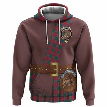 Fotheringham (Fotheringhame) Tartan Crest Hoodie Kilt Costume Style