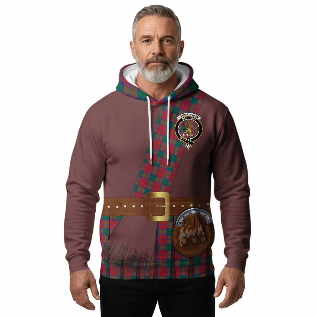 Fotheringham (Fotheringhame) Tartan Crest Hoodie Kilt Costume Style