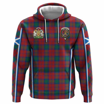 Fotheringham (Fotheringhame) Tartan Crest Hoodie Scotland Coat of Arm Flag Style