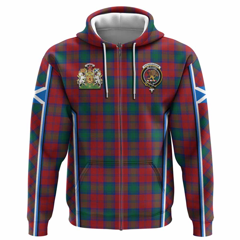 Fotheringham (Fotheringhame) Tartan Crest Hoodie Scotland Coat of Arm Flag Style - Tartan Vibes Clothing