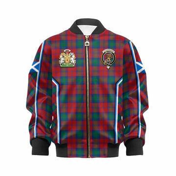 Fotheringham (Fotheringhame) Tartan Crest Kid Bomber Jacket Scotland Coat of Arm Flag Style - Tartan Vibes Clothing