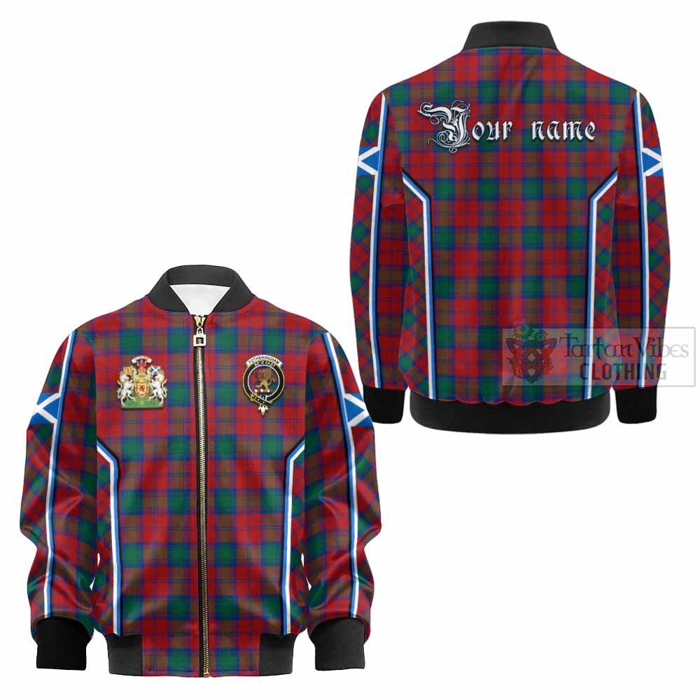 Fotheringham (Fotheringhame) Tartan Crest Kid Bomber Jacket Scotland Coat of Arm Flag Style - Tartan Vibes Clothing
