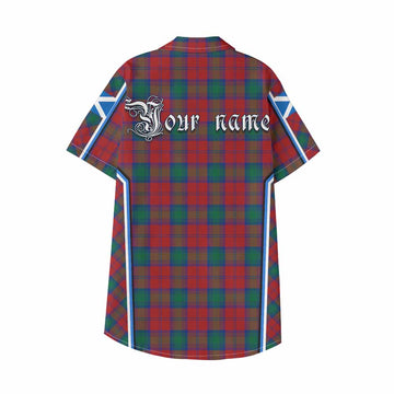 Fotheringham (Fotheringhame) Tartan Crest Kid Hawaiian Shirt Scotland Coat of Arm Flag Style - Tartan Vibes Clothing