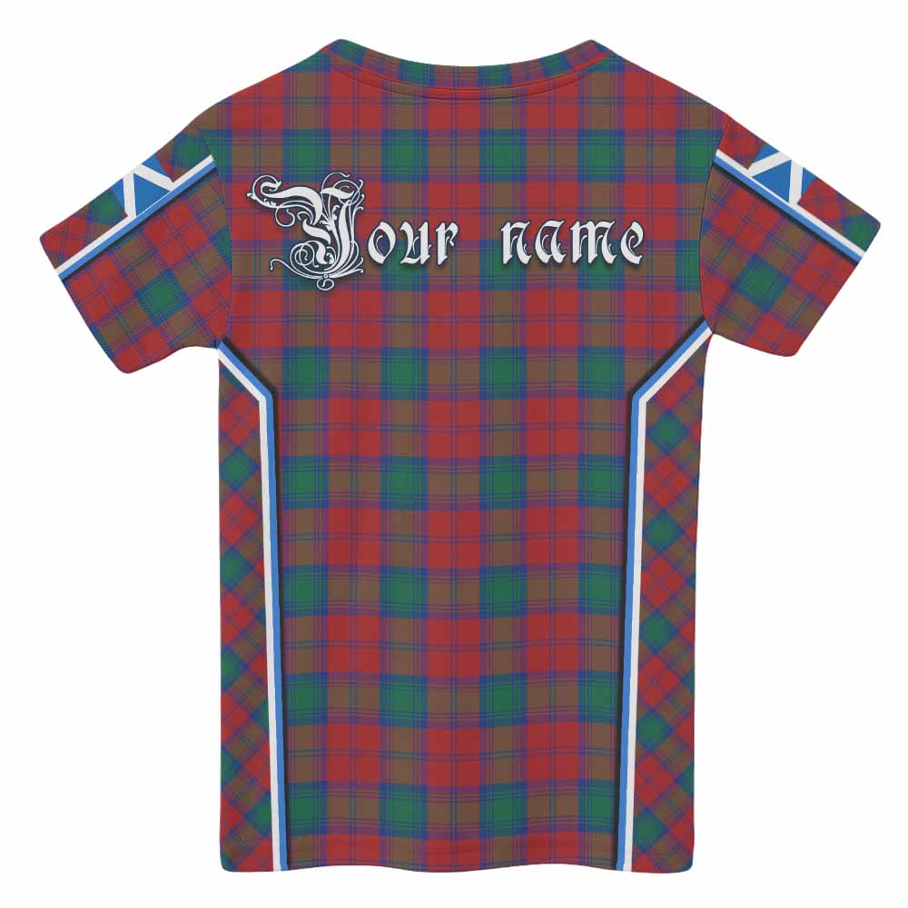 Fotheringham (Fotheringhame) Tartan Crest Kid T-shirt Scotland Coat of Arm Flag Style - Tartan Vibes Clothing