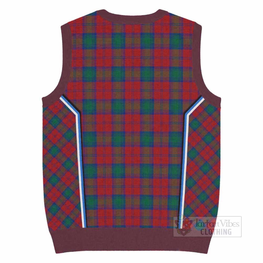 Fotheringham (Fotheringhame) Tartan Crest Knitted V-Neck Vest Scotland Coat of Arm Flag Style - Tartan Vibes Clothing