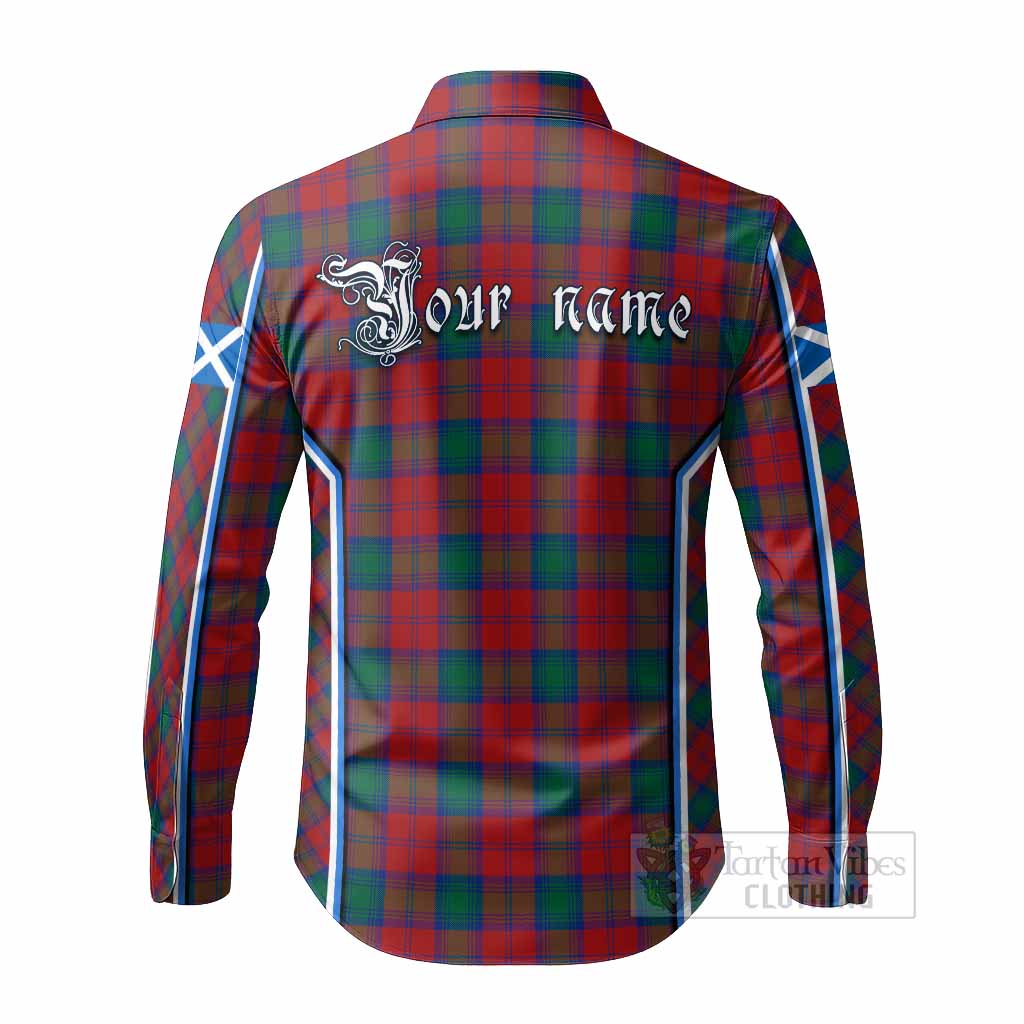 Fotheringham (Fotheringhame) Tartan Crest Long Sleeve Button Shirts Scotland Coat of Arm Flag Style - Tartan Vibes Clothing