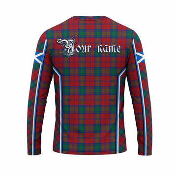 Fotheringham (Fotheringhame) Tartan Crest Long Sleeve T-Shirt Scotland Coat of Arm Flag Style - Tartan Vibes Clothing