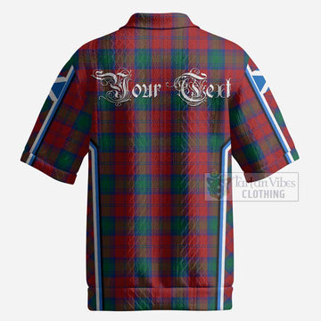 Fotheringham (Fotheringhame) Tartan Crest Men’s Polo Sweater Top Scotland Coat of Arm Flag Style