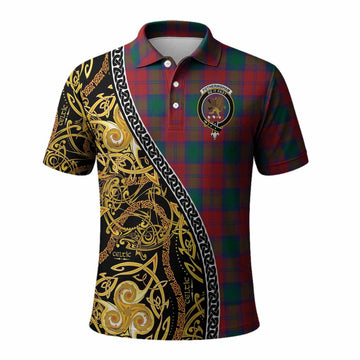 Fotheringham (Fotheringhame) Tartan Crest Polo Shirt Celtic Knot and Triple Trickle Spiral Symbols