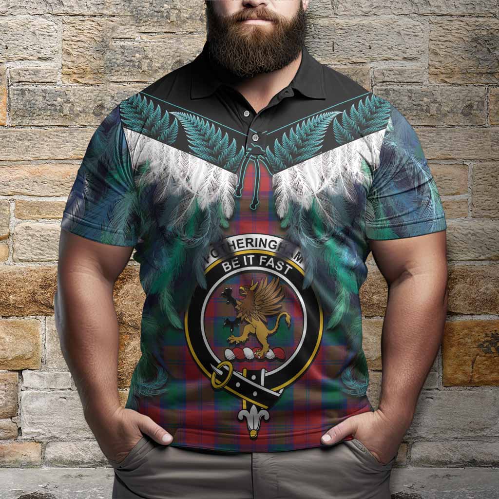 Fotheringham (Fotheringhame) Tartan Crest Polo Shirt New Zealand Maori Korowai Cloak