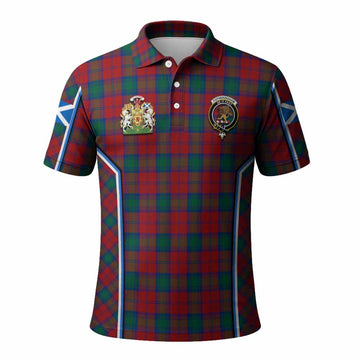 Fotheringham (Fotheringhame) Tartan Crest Polo Shirt Scotland Coat of Arm Flag Style - Tartan Vibes Clothing