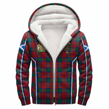 Fotheringham (Fotheringhame) Tartan Crest Sherpa Hoodie Scotland Coat of Arm Flag Style - Tartan Vibes Clothing