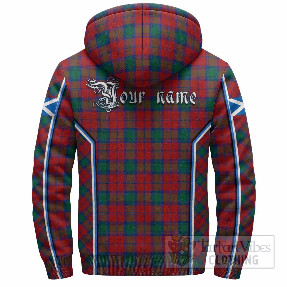 Fotheringham (Fotheringhame) Tartan Crest Sherpa Hoodie Scotland Coat of Arm Flag Style - Tartan Vibes Clothing