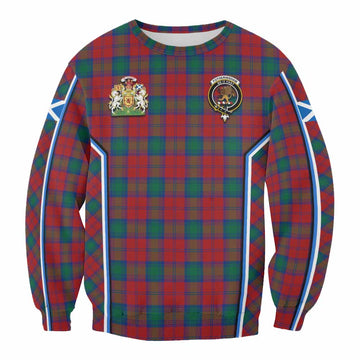 Fotheringham (Fotheringhame) Tartan Crest Sweatshirt Scotland Coat of Arm Flag Style