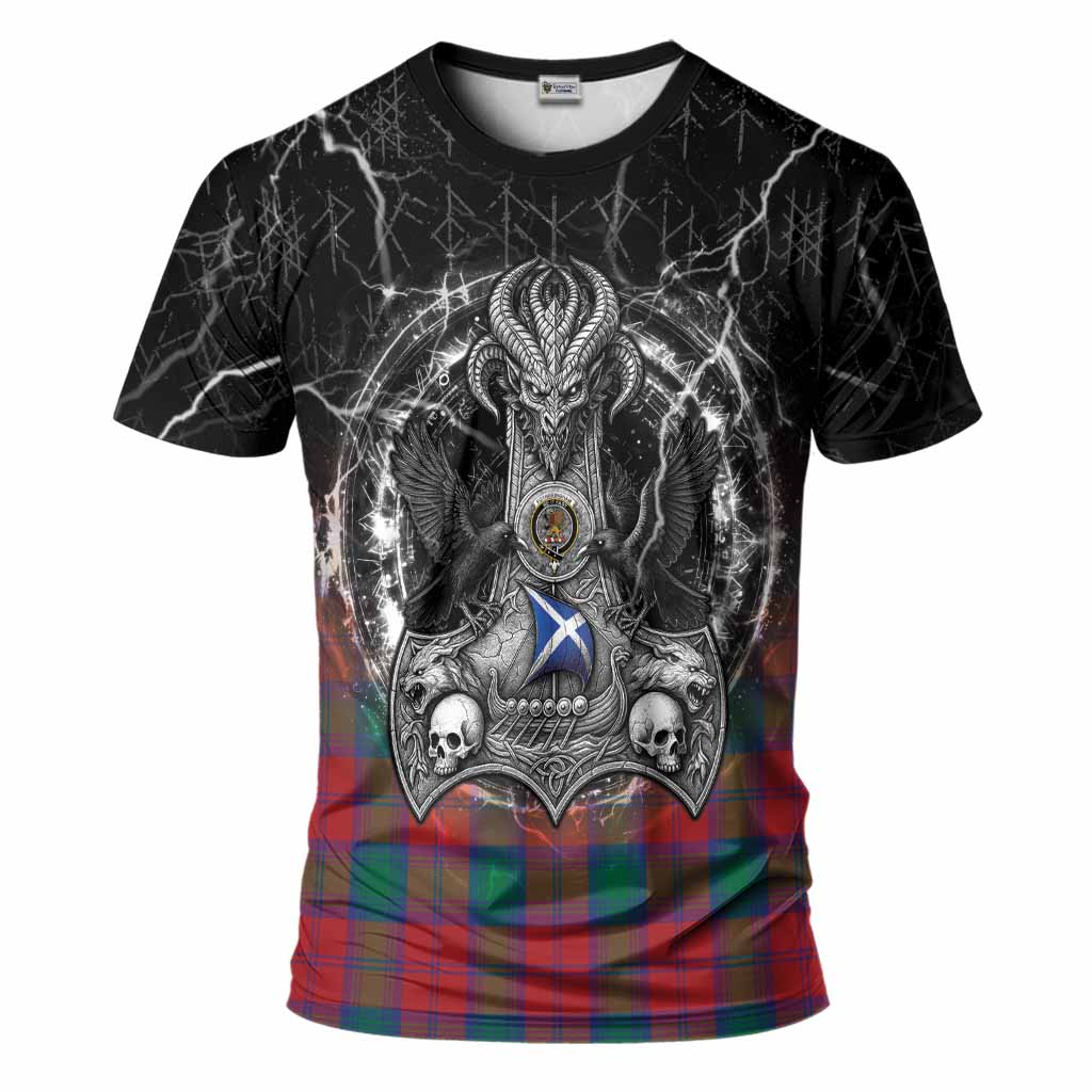 Fotheringham (Fotheringhame) Tartan Crest T-Shirt Celtic Odin's Raven Legacy