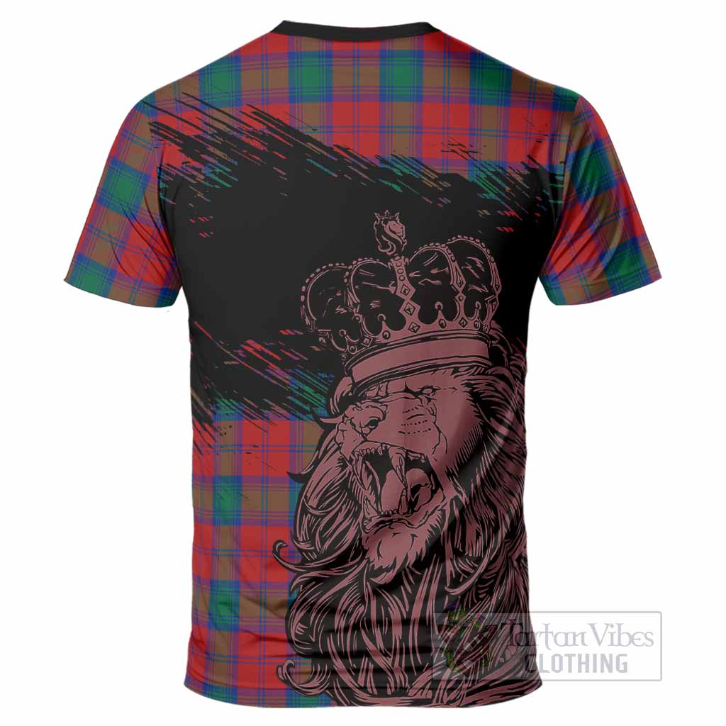 Fotheringham (Fotheringhame) Tartan Crest T-Shirt Crowned Lion Heritage Style