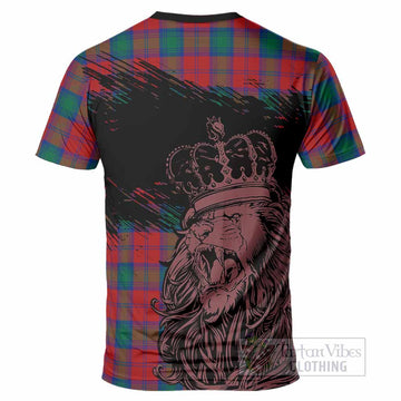 Fotheringham (Fotheringhame) Tartan Crest T-Shirt Crowned Lion Heritage Style