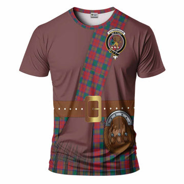 Fotheringham (Fotheringhame) Tartan Crest T-Shirt Kilt Costume Style