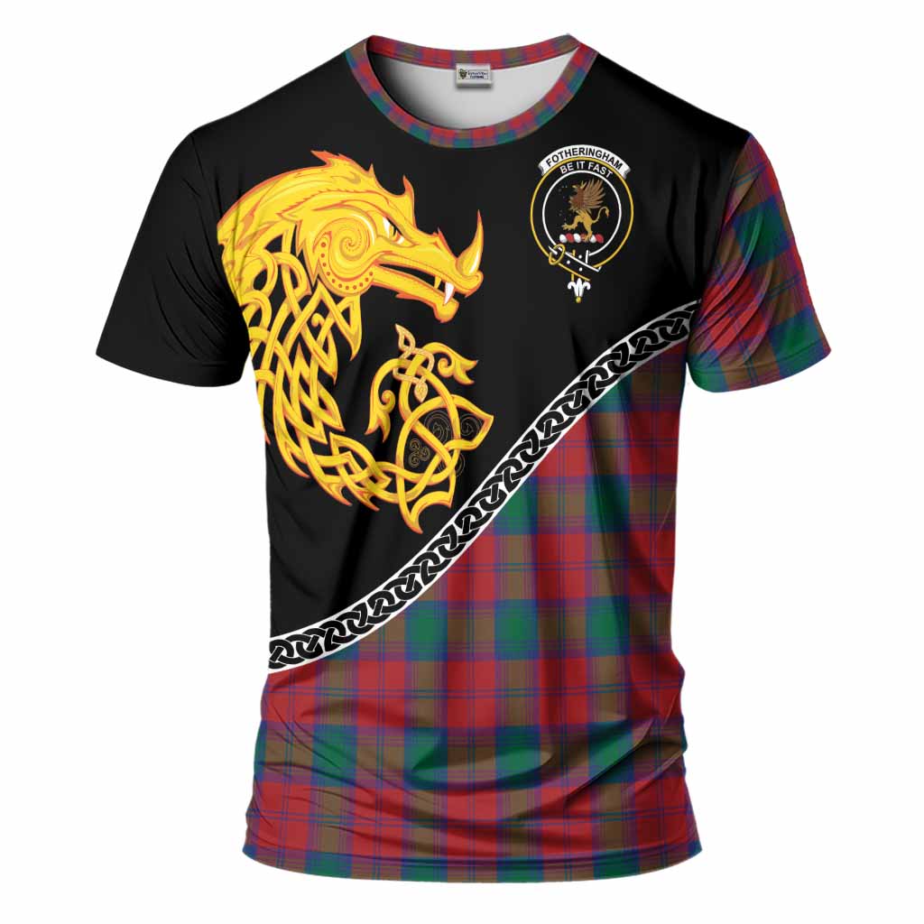 Fotheringham (Fotheringhame) Tartan Crest T-Shirt Legendary Dragon Knot Half Style