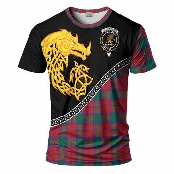 Fotheringham (Fotheringhame) Tartan Crest T-Shirt Legendary Dragon Knot Half Style