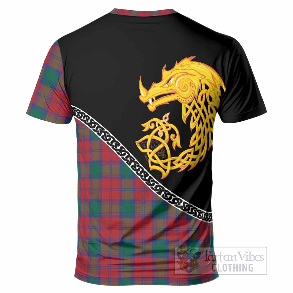 Fotheringham (Fotheringhame) Tartan Crest T-Shirt Legendary Dragon Knot Half Style