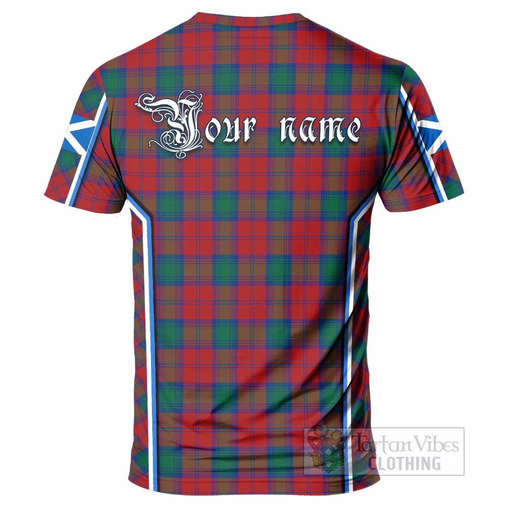 Fotheringham (Fotheringhame) Tartan Crest T-shirt Scotland Coat of Arm Flag Style - Tartan Vibes Clothing