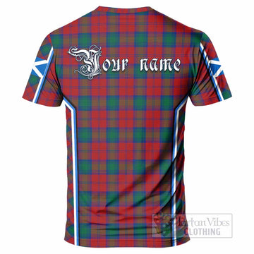 Fotheringham (Fotheringhame) Tartan Crest T-shirt Scotland Coat of Arm Flag Style - Tartan Vibes Clothing