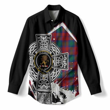 Fotheringham (Fotheringhame) Tartan Crest Women Casual Shirt Scottish Celtic Cross Heritage