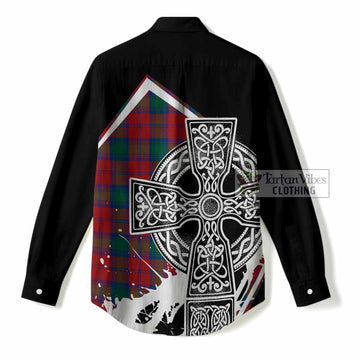 Fotheringham (Fotheringhame) Tartan Crest Women Casual Shirt Scottish Celtic Cross Heritage