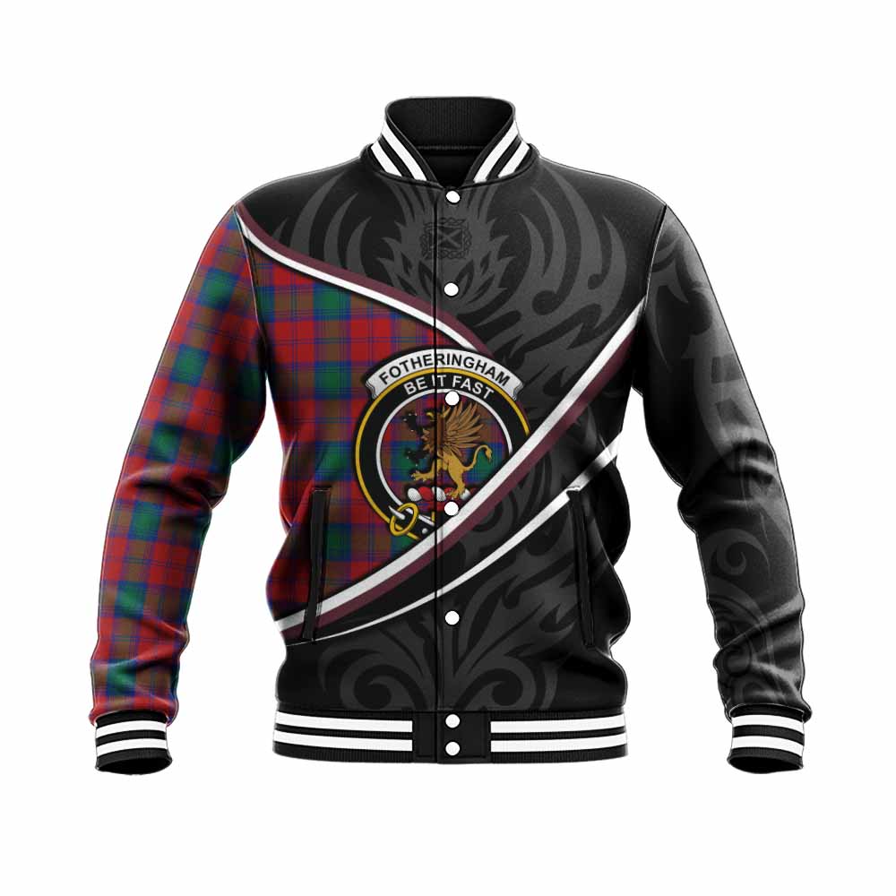 Fotheringham (Fotheringhame) Tartan Family Crest Baseball Jacket Celtic Scottish Thistle Floral - Tartan Vibes Clothing