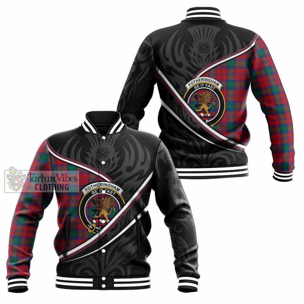Fotheringham (Fotheringhame) Tartan Family Crest Baseball Jacket Celtic Scottish Thistle Floral - Tartan Vibes Clothing