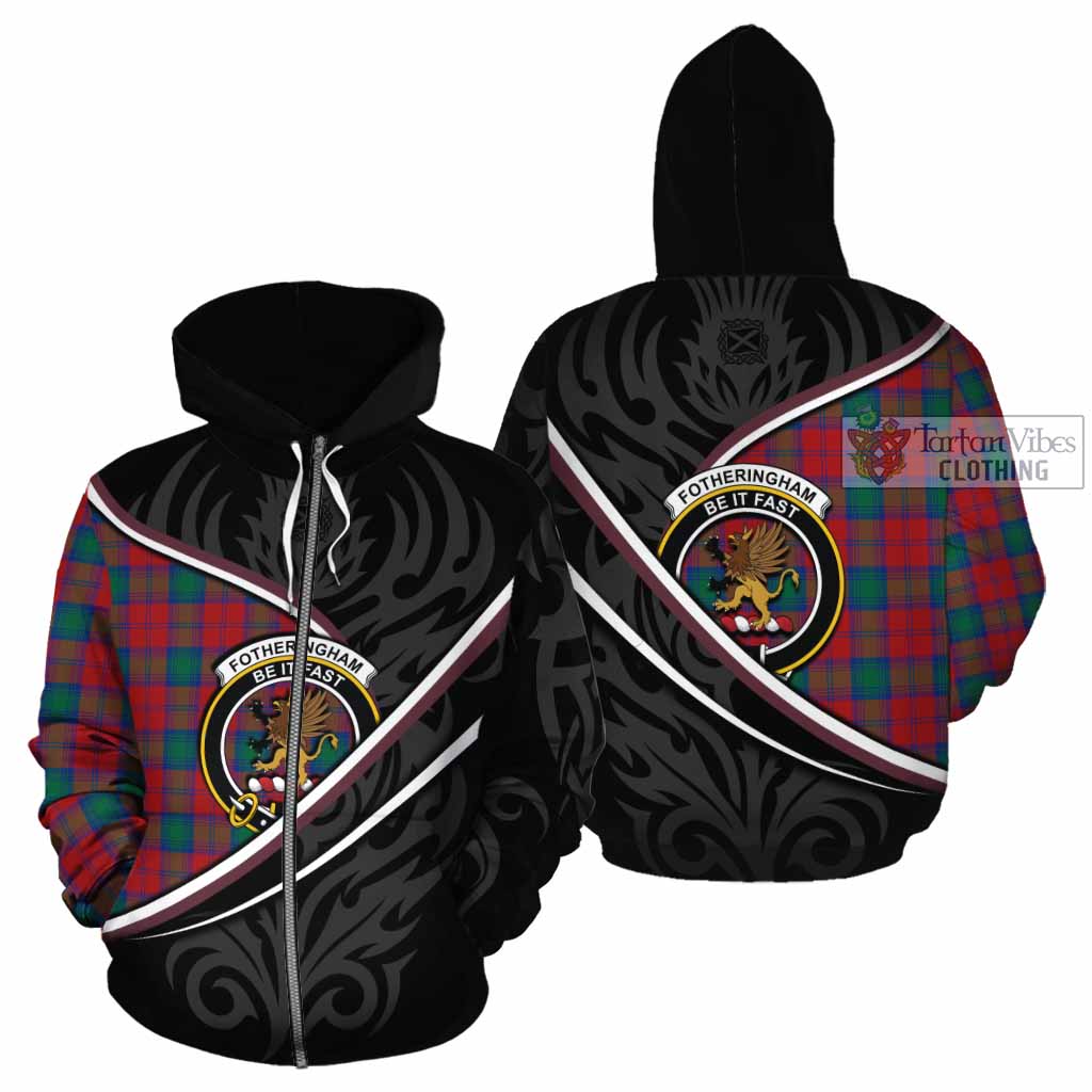 Fotheringham (Fotheringhame) Tartan Family Crest Cotton Hoodie Celtic Scottish Thistle Floral - Tartan Vibes Clothing