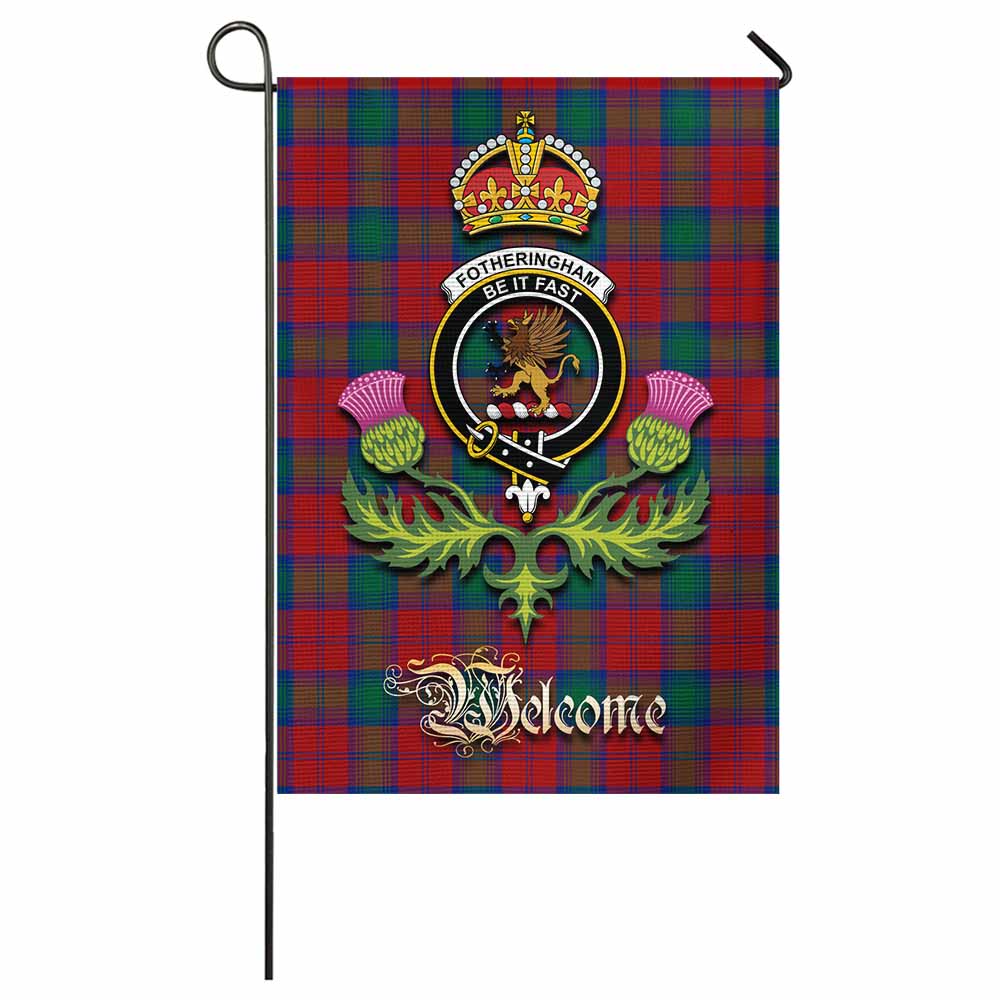 Fotheringham (Fotheringhame) Tartan Family Crest Garden Flag Royal Thistle Welcome Style - Tartan Vibes Clothing
