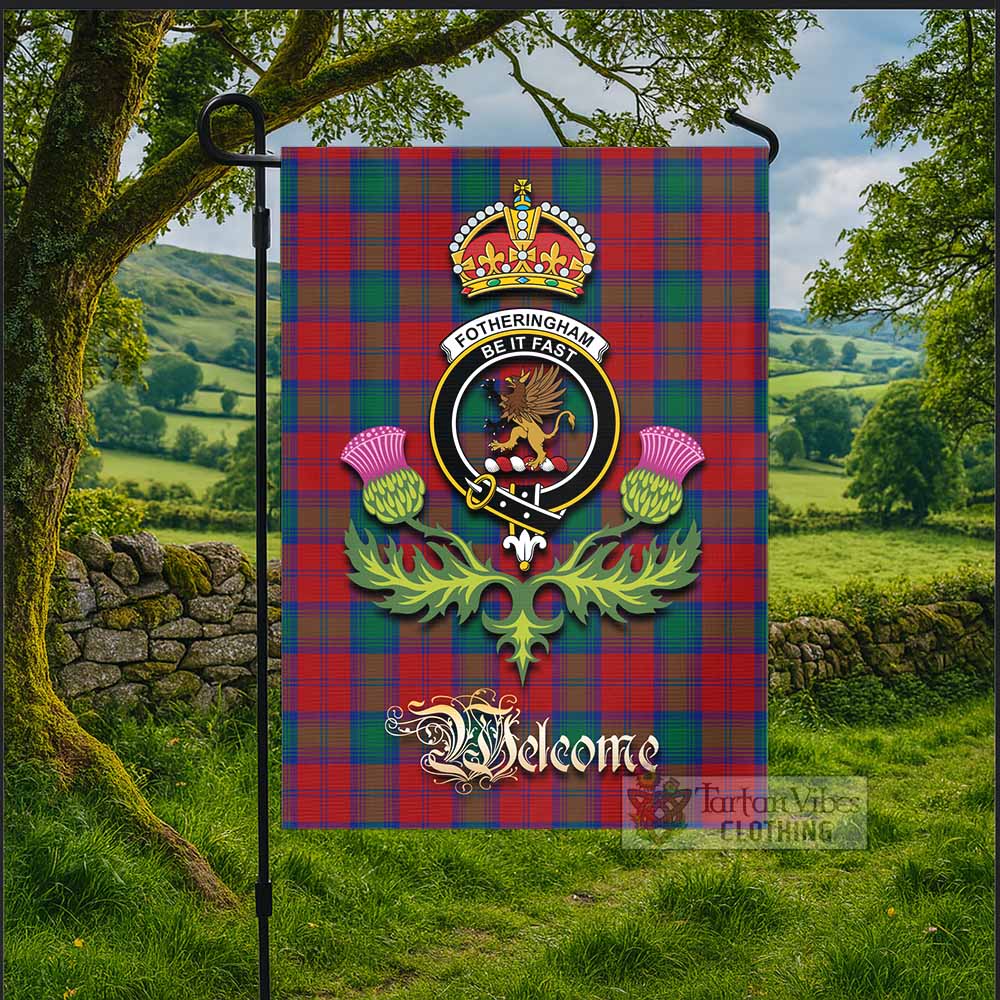 Fotheringham (Fotheringhame) Tartan Family Crest Garden Flag Royal Thistle Welcome Style - Tartan Vibes Clothing