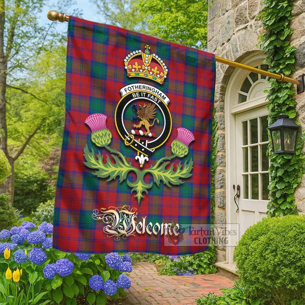 Fotheringham (Fotheringhame) Tartan Family Crest Garden Flag Royal Thistle Welcome Style - Tartan Vibes Clothing