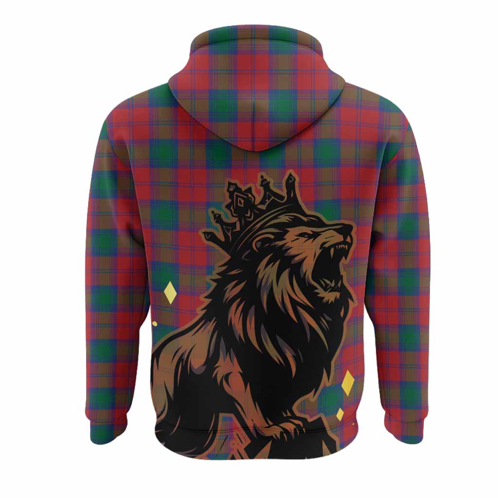 Fotheringham (Fotheringhame) Tartan Family Crest Hoodie Crowned Lion Roaring