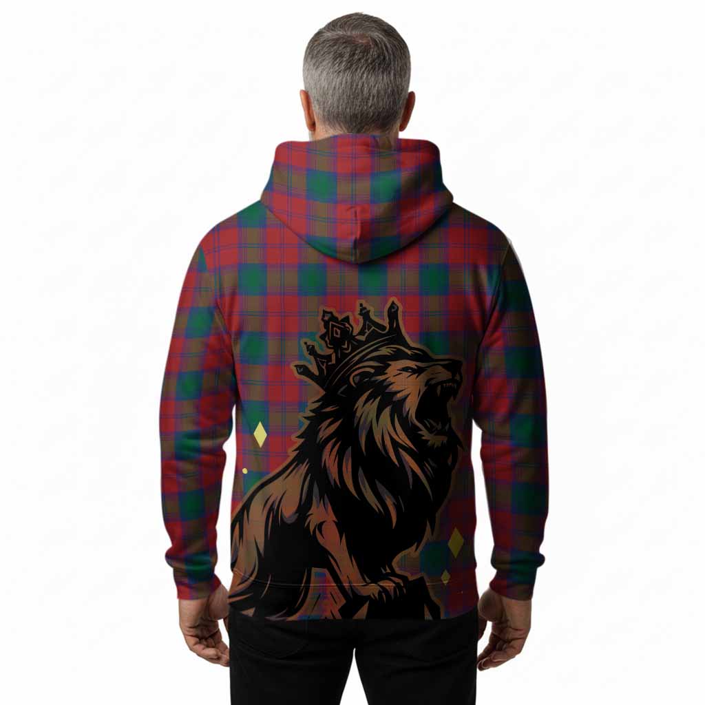 Fotheringham (Fotheringhame) Tartan Family Crest Hoodie Crowned Lion Roaring