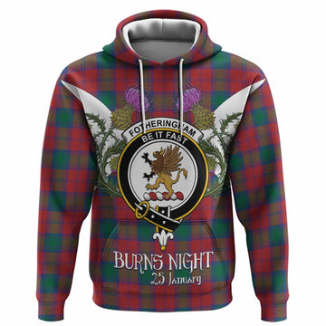 Fotheringham (Fotheringhame) Tartan Family Crest Hoodie Scottish Burns Night Thistle Floral