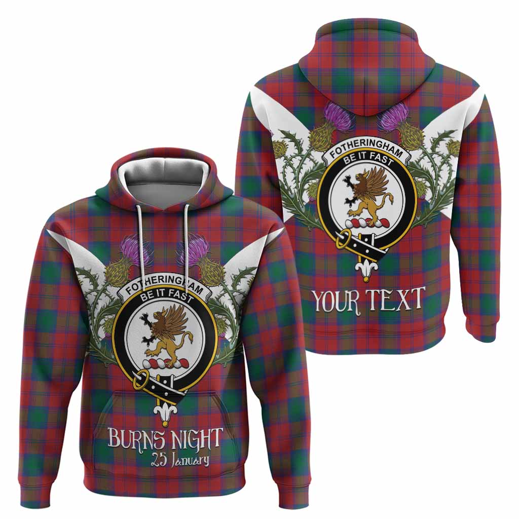Fotheringham (Fotheringhame) Tartan Family Crest Hoodie Scottish Burns Night Thistle Floral