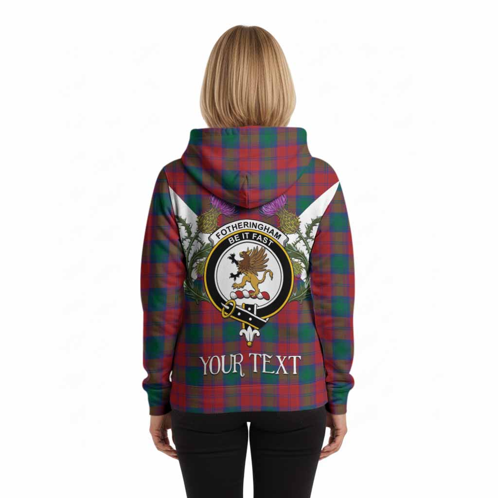 Fotheringham (Fotheringhame) Tartan Family Crest Hoodie Scottish Burns Night Thistle Floral