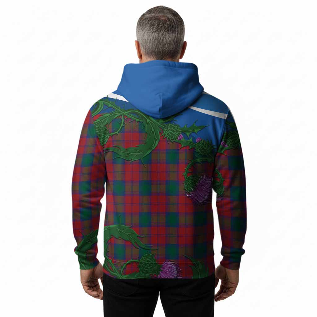 Fotheringham (Fotheringhame) Tartan Family Crest Hoodie Thistle in Minimalism