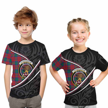 Fotheringham (Fotheringhame) Tartan Family Crest Kid T-shirt Celtic Scottish Thistle Floral