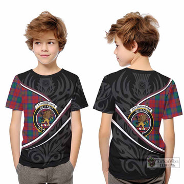 Fotheringham (Fotheringhame) Tartan Family Crest Kid T-shirt Celtic Scottish Thistle Floral