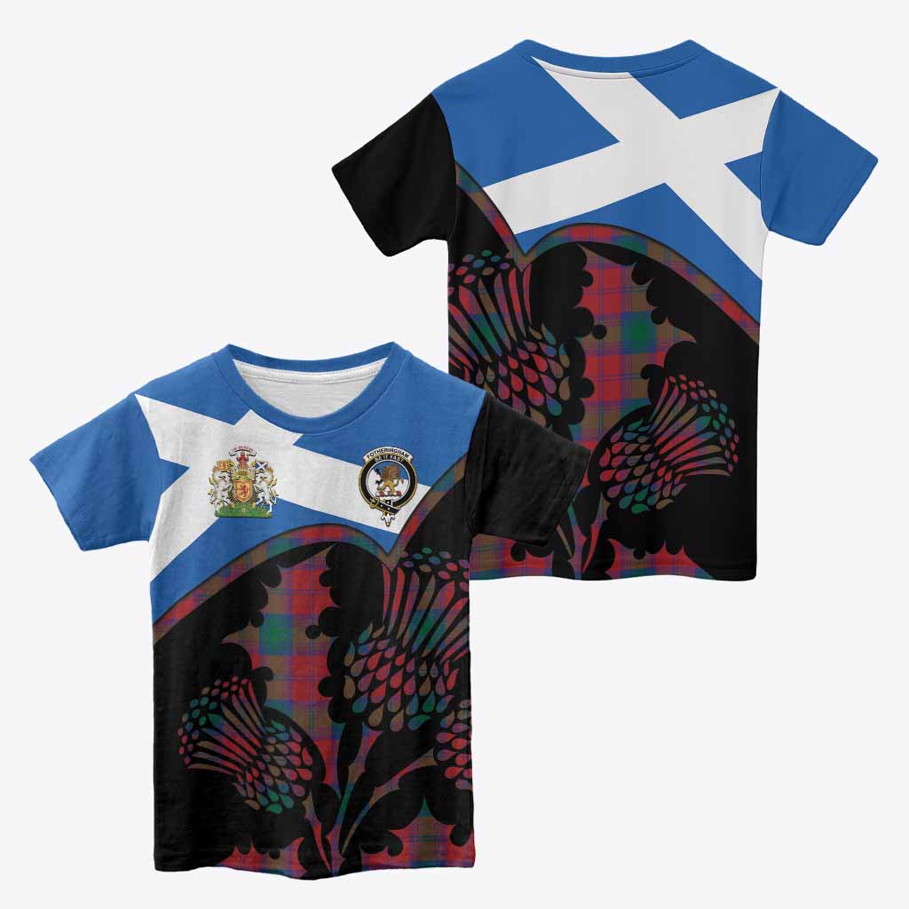 Fotheringham (Fotheringhame) Tartan Family Crest Kid T-shirt Scotland Thistle Floral Flag Style