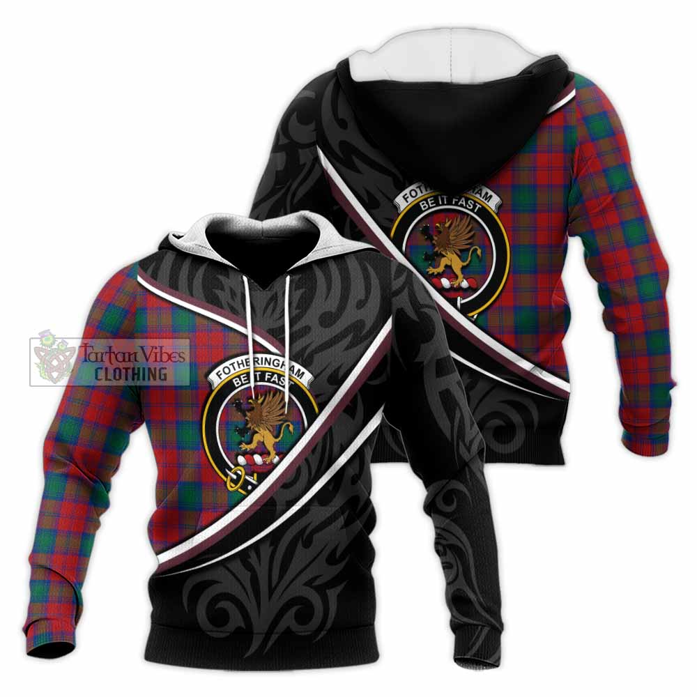Fotheringham (Fotheringhame) Tartan Family Crest Knitted Hoodie Celtic Scottish Thistle Floral - Tartan Vibes Clothing