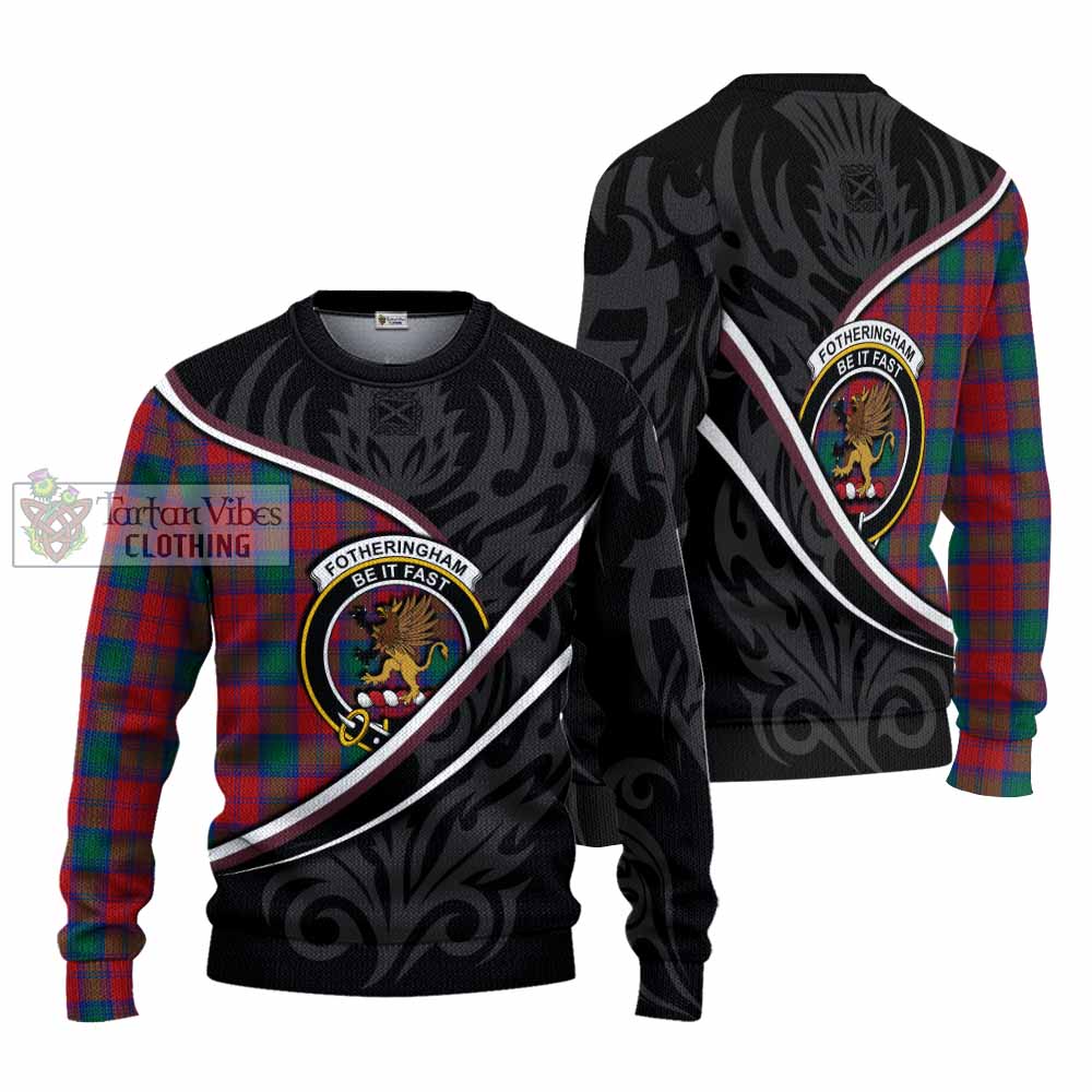Fotheringham (Fotheringhame) Tartan Family Crest Knitted Sweater Celtic Scottish Thistle Floral - Tartan Vibes Clothing