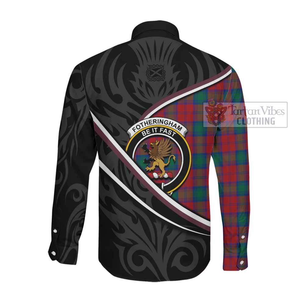 Fotheringham (Fotheringhame) Tartan Family Crest Long Sleeve Button Shirts Celtic Scottish Thistle Floral - Tartan Vibes Clothing
