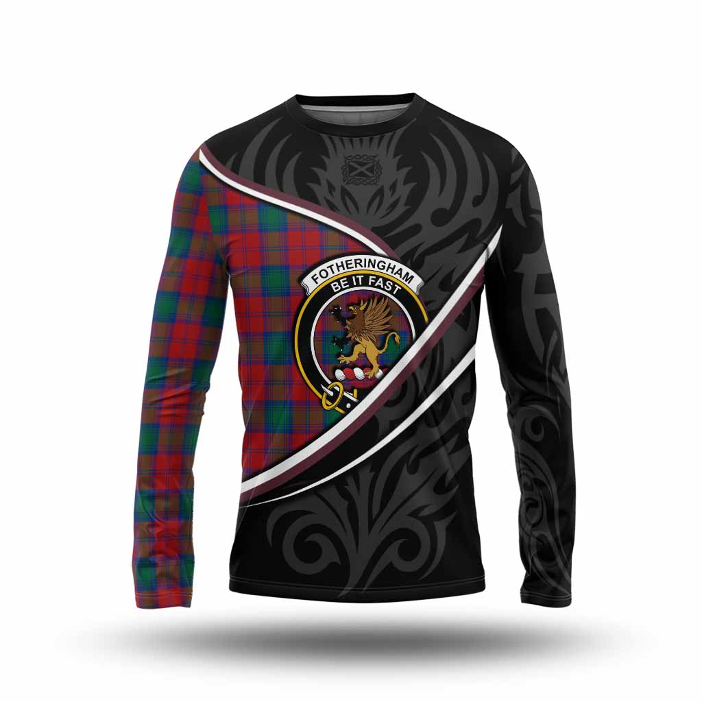 Fotheringham (Fotheringhame) Tartan Family Crest Long Sleeve T-Shirt Celtic Scottish Thistle Floral - Tartan Vibes Clothing
